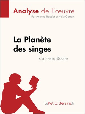 cover image of La Planète des singes de Pierre Boulle (Analyse de l'œuvre)